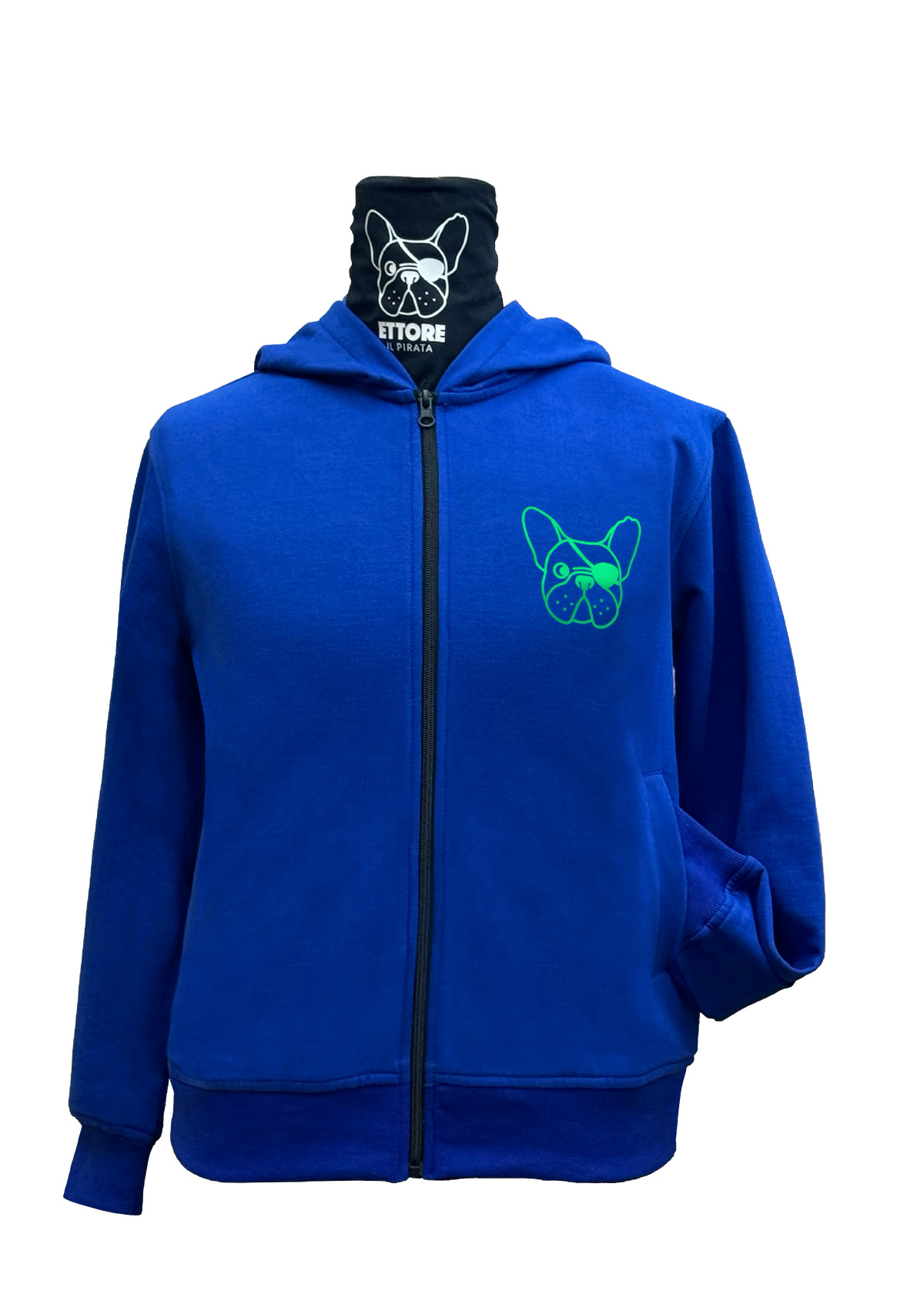 FELPA DEL PIRATA - BLU ELETTRICO - UNISEX (personalizzabile)