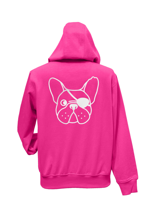 FELPA DEL PIRATA - ROSA BARBIE - UNISEX (personalizzabile)