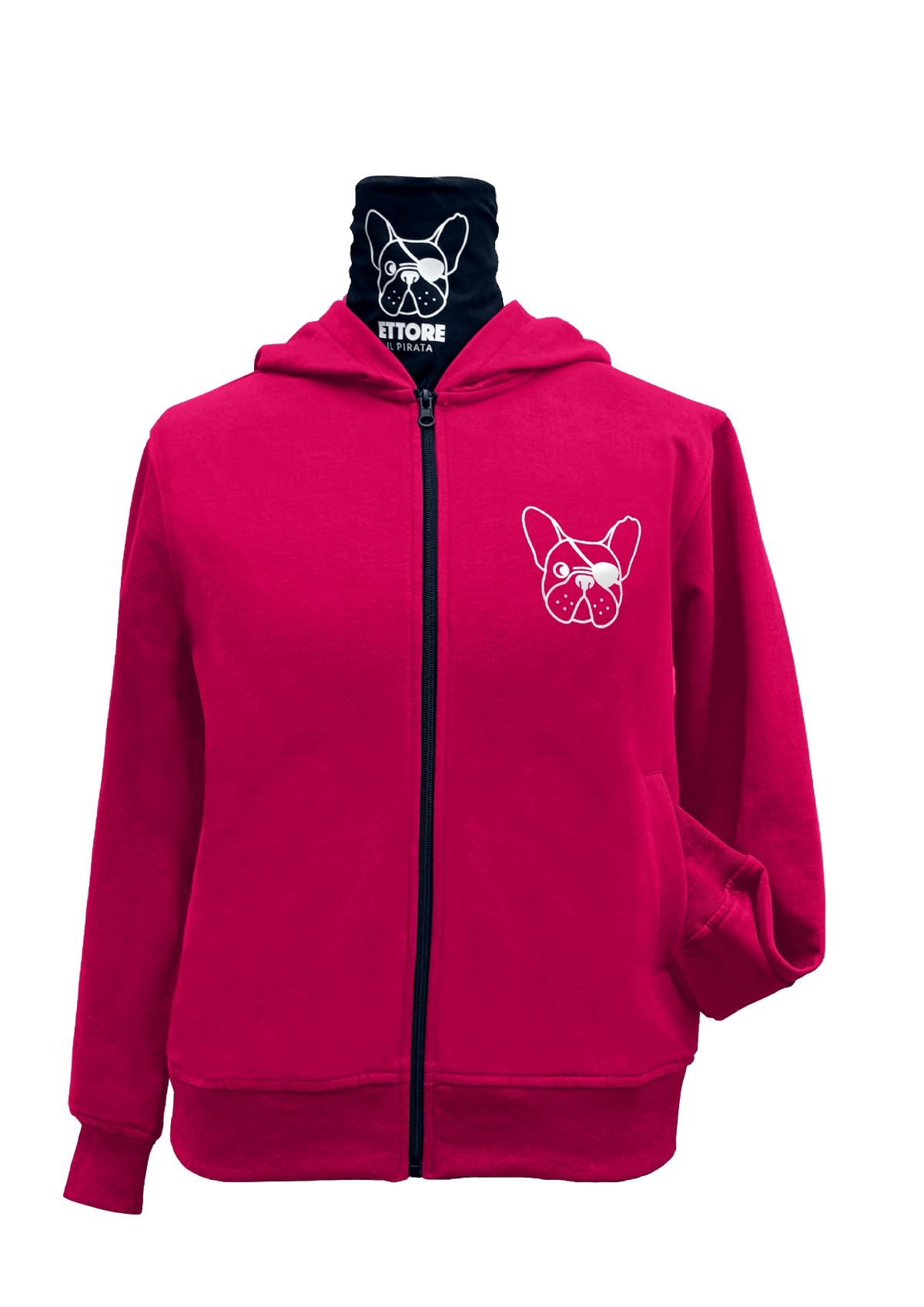FELPA DEL PIRATA - FUCSIA - UNISEX (personalizzabile)