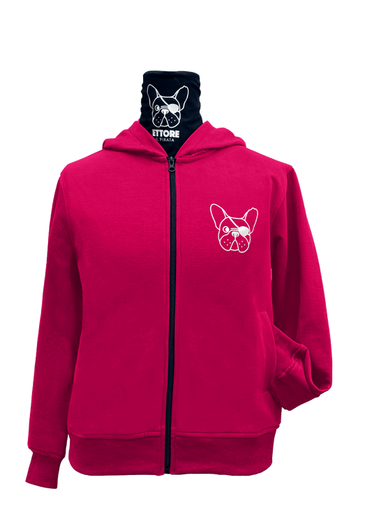 FELPA DEL PIRATA - FUCSIA - UNISEX (personalizzabile)