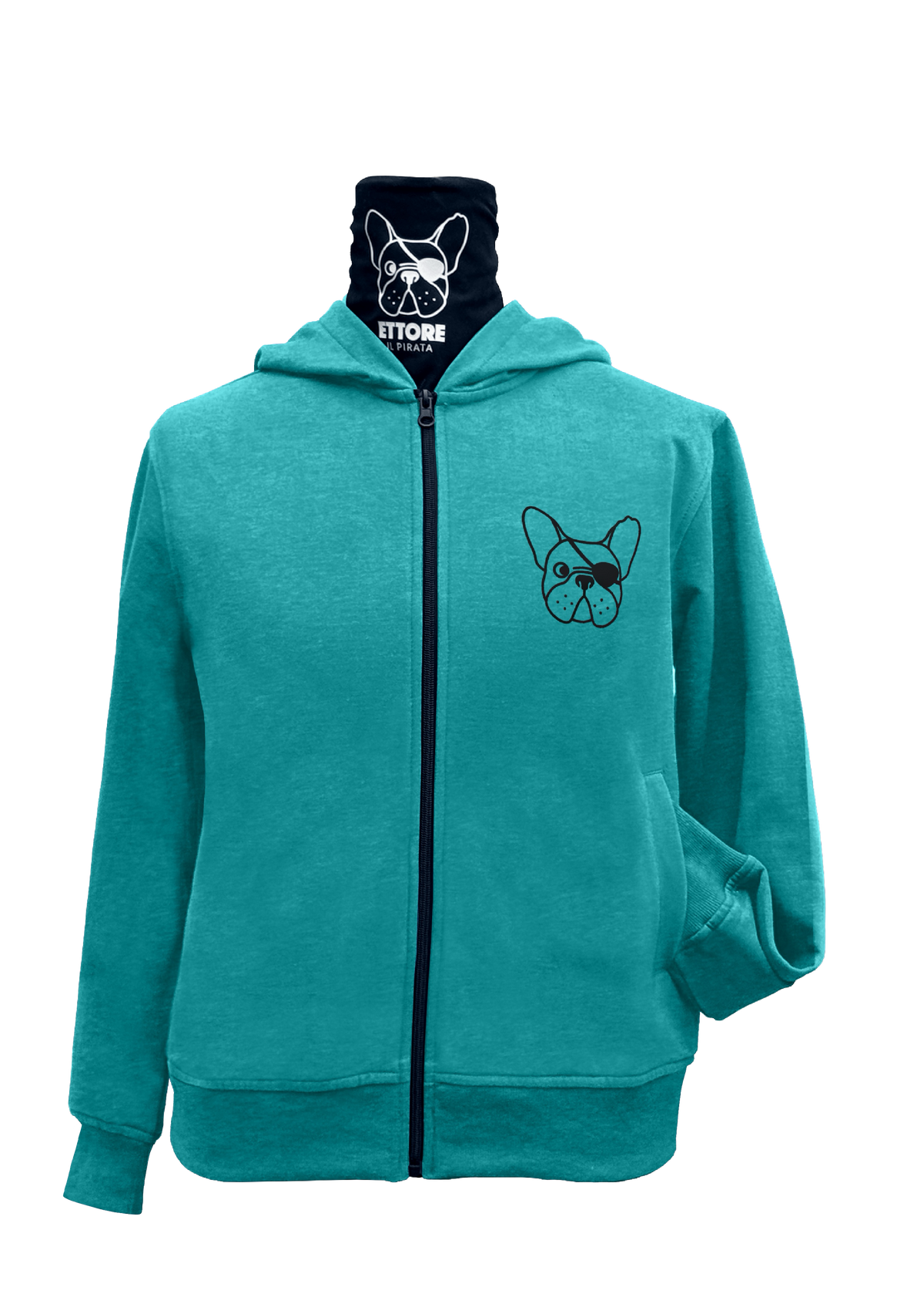 FELPA DEL PIRATA - VERDE - UNISEX (personalizzabile)